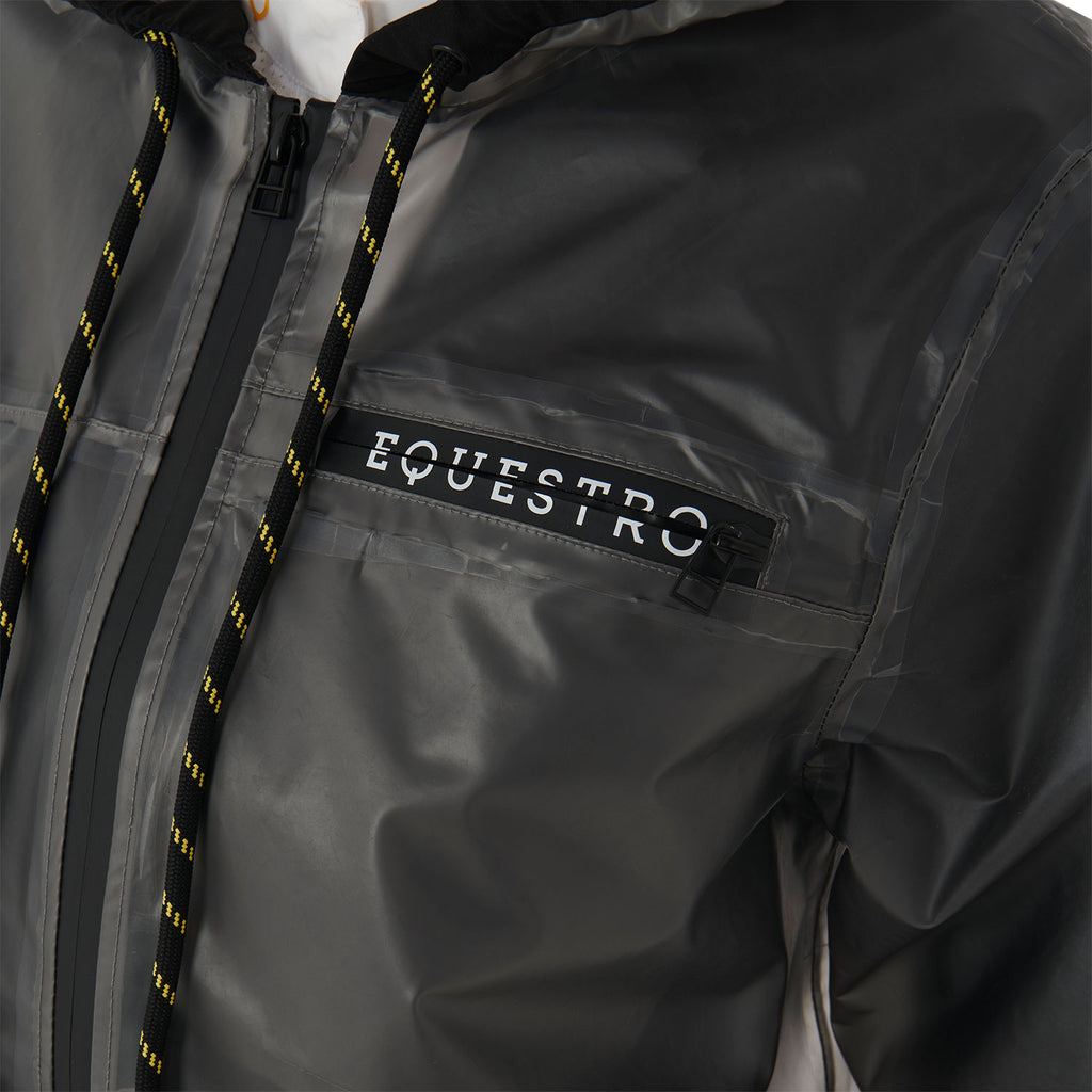 Women's transparent technical raincoat
