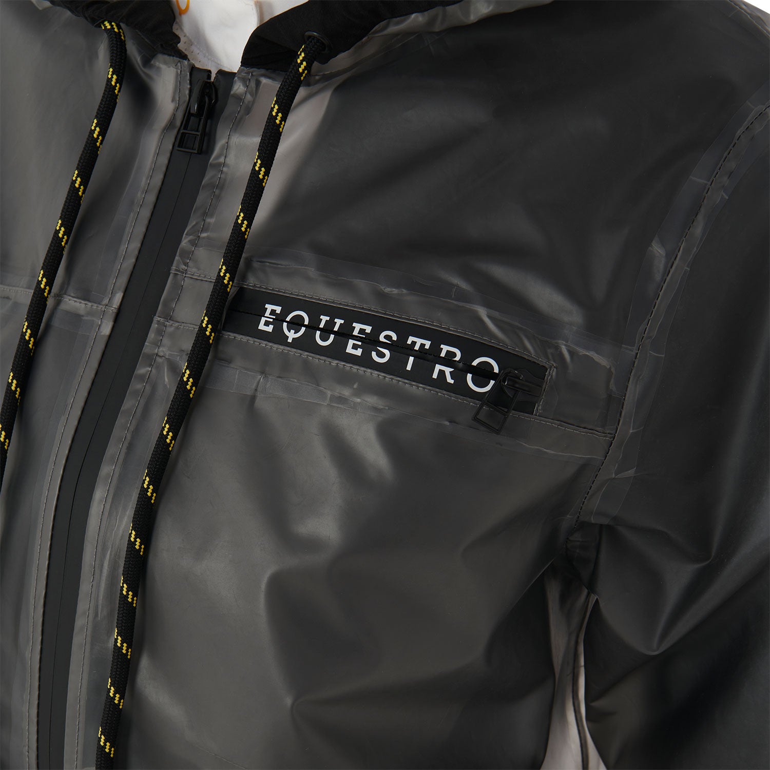 Women's transparent technical raincoat
