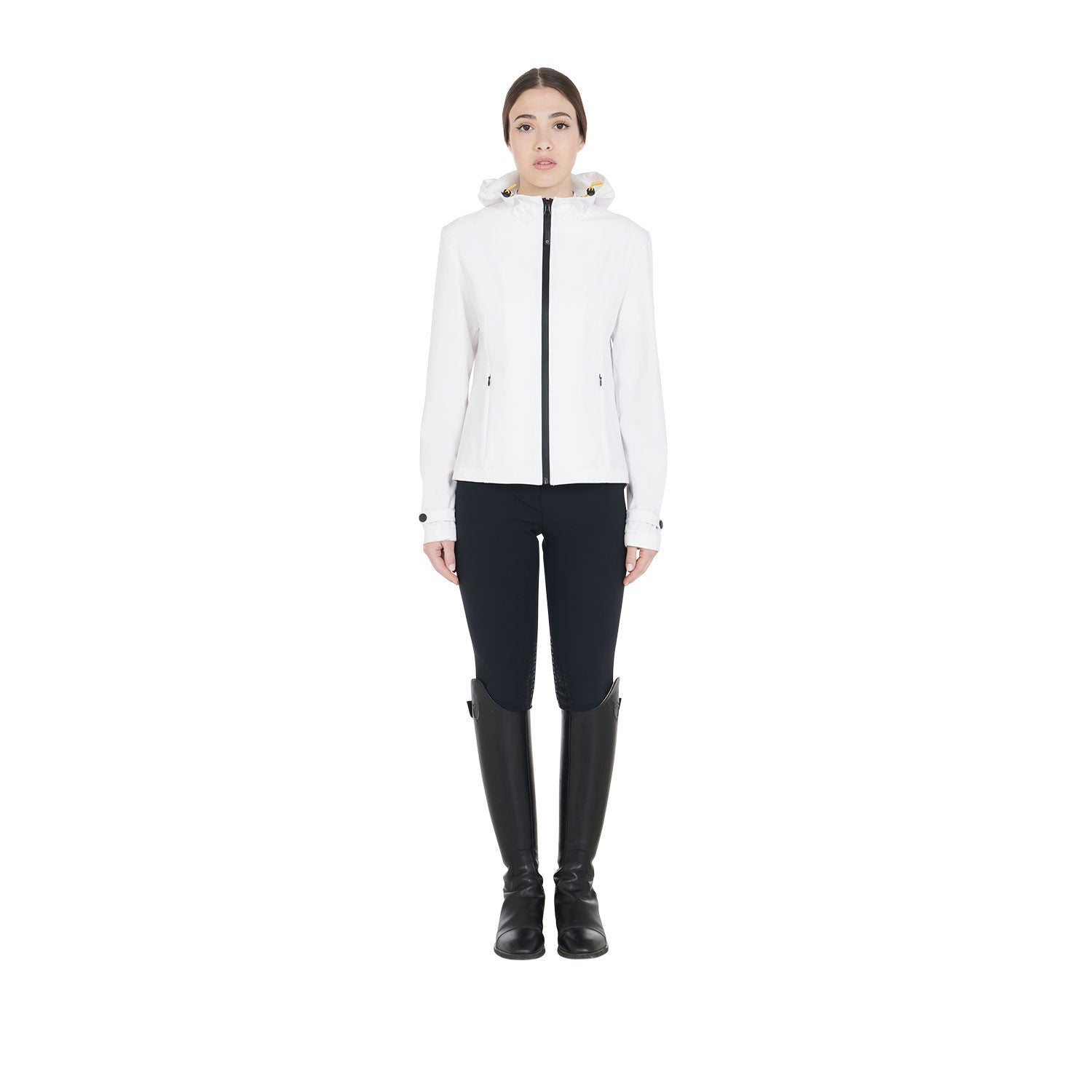 Women's slim fit softshell jacket with windproof zip