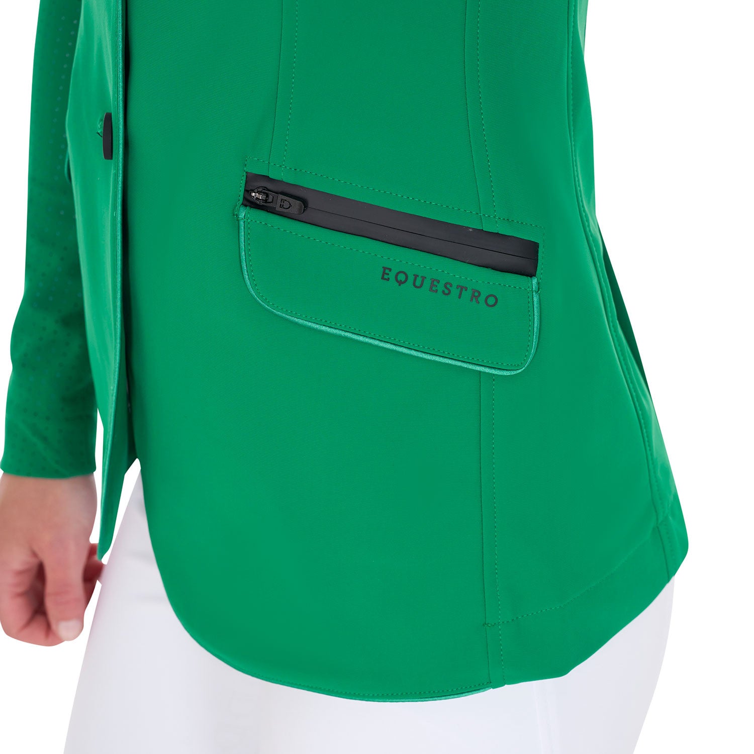 Women's competition jacket three buttons perforated fabric