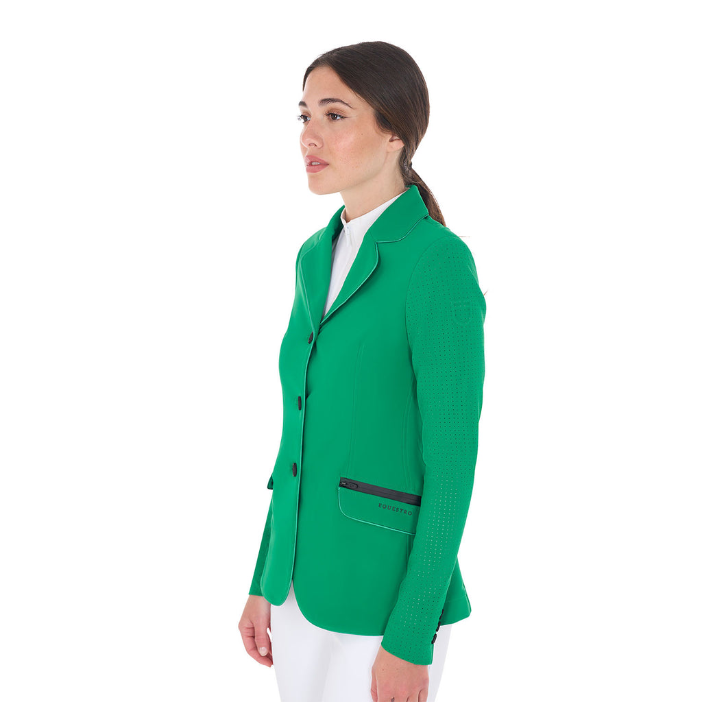 Women's competition jacket three buttons perforated fabric