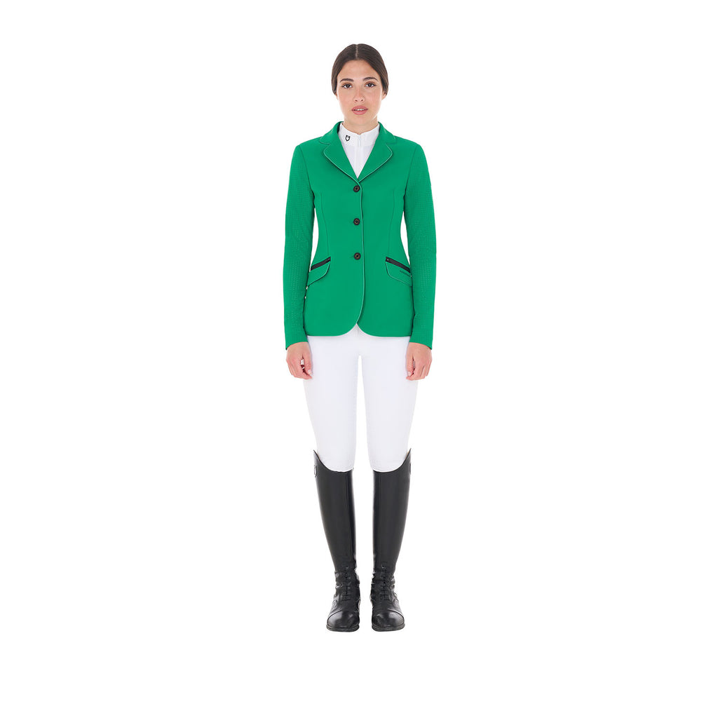Women's competition jacket three buttons perforated fabric