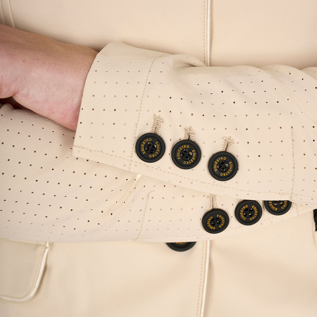 Women's competition jacket three buttons perforated fabric