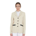 Women's competition jacket four buttons perforated fabric