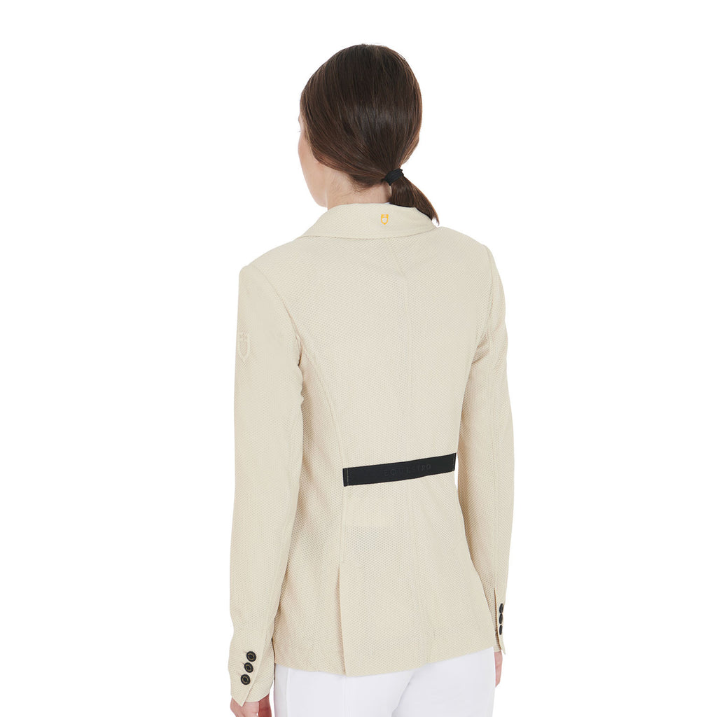 Women's competition jacket four buttons perforated fabric