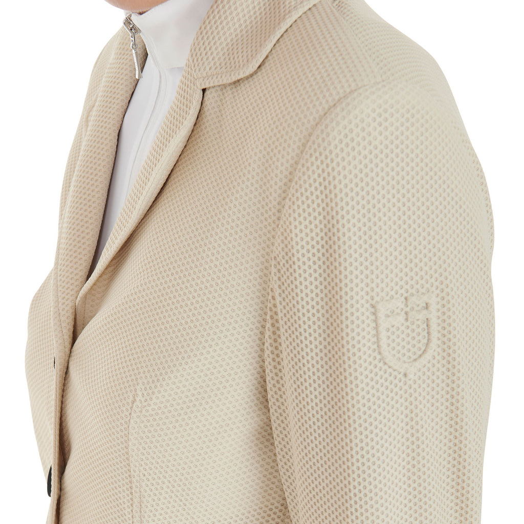 Women's competition jacket four buttons perforated fabric