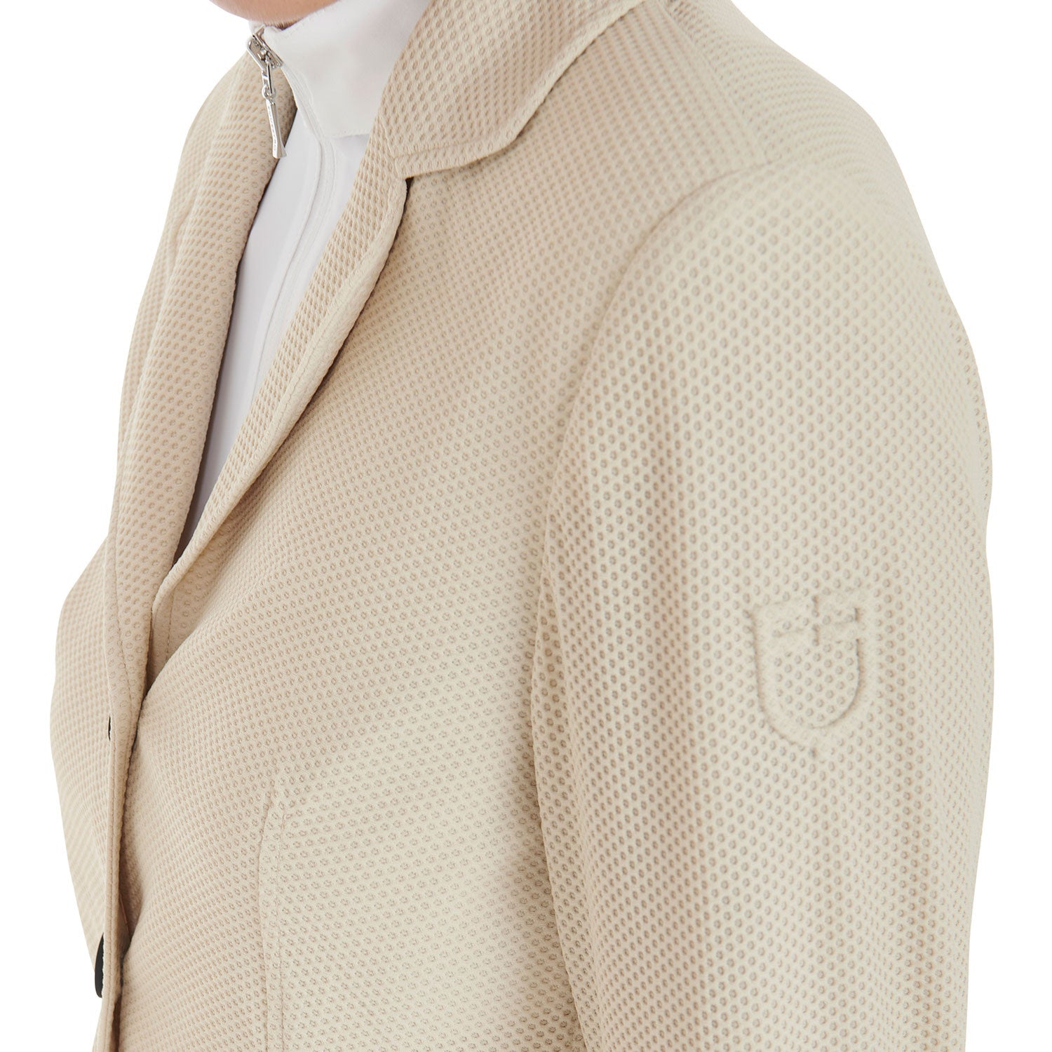 Women's competition jacket four buttons perforated fabric