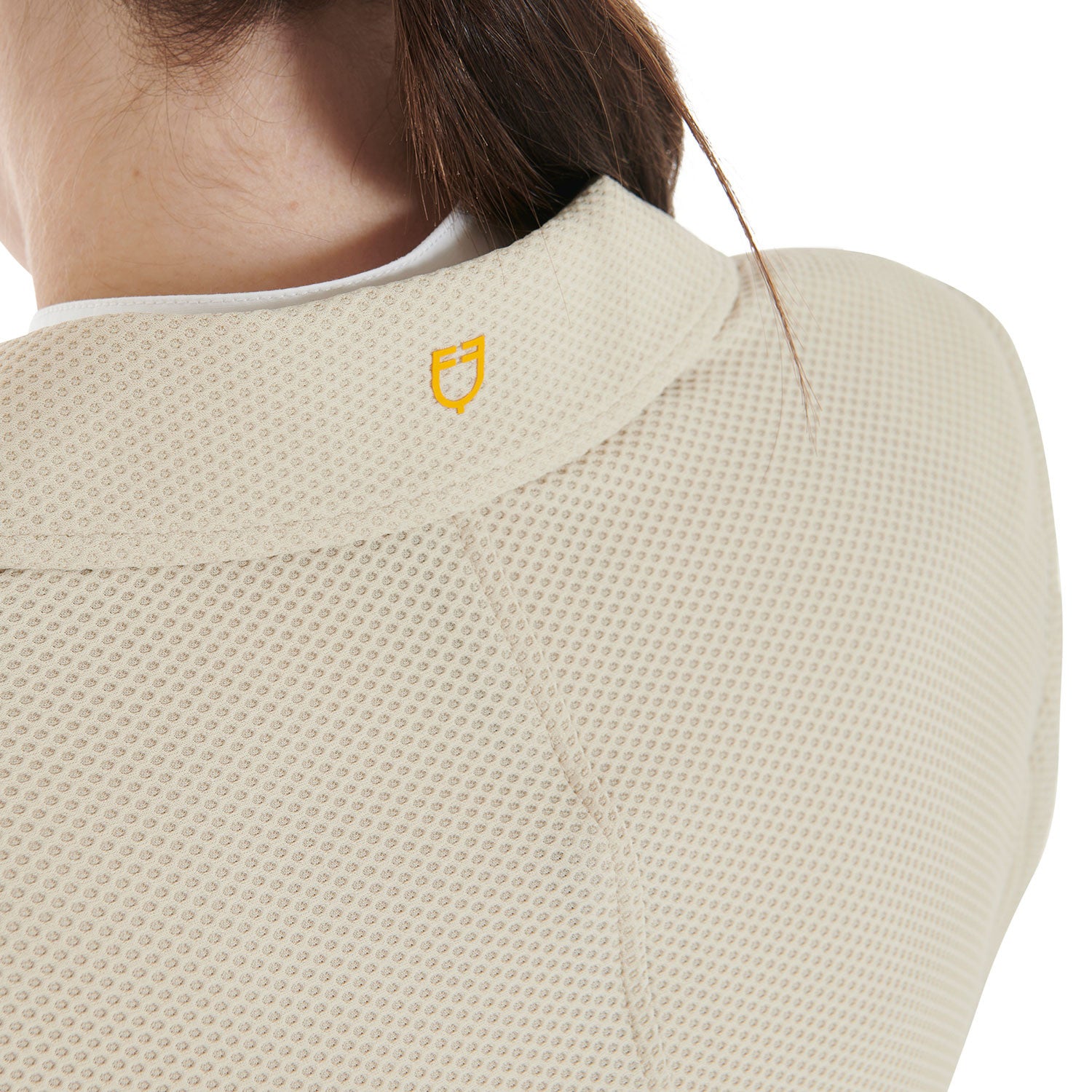 Women's competition jacket four buttons perforated fabric