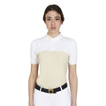 Women's slim fit polo shirt in technical fabric and mesh