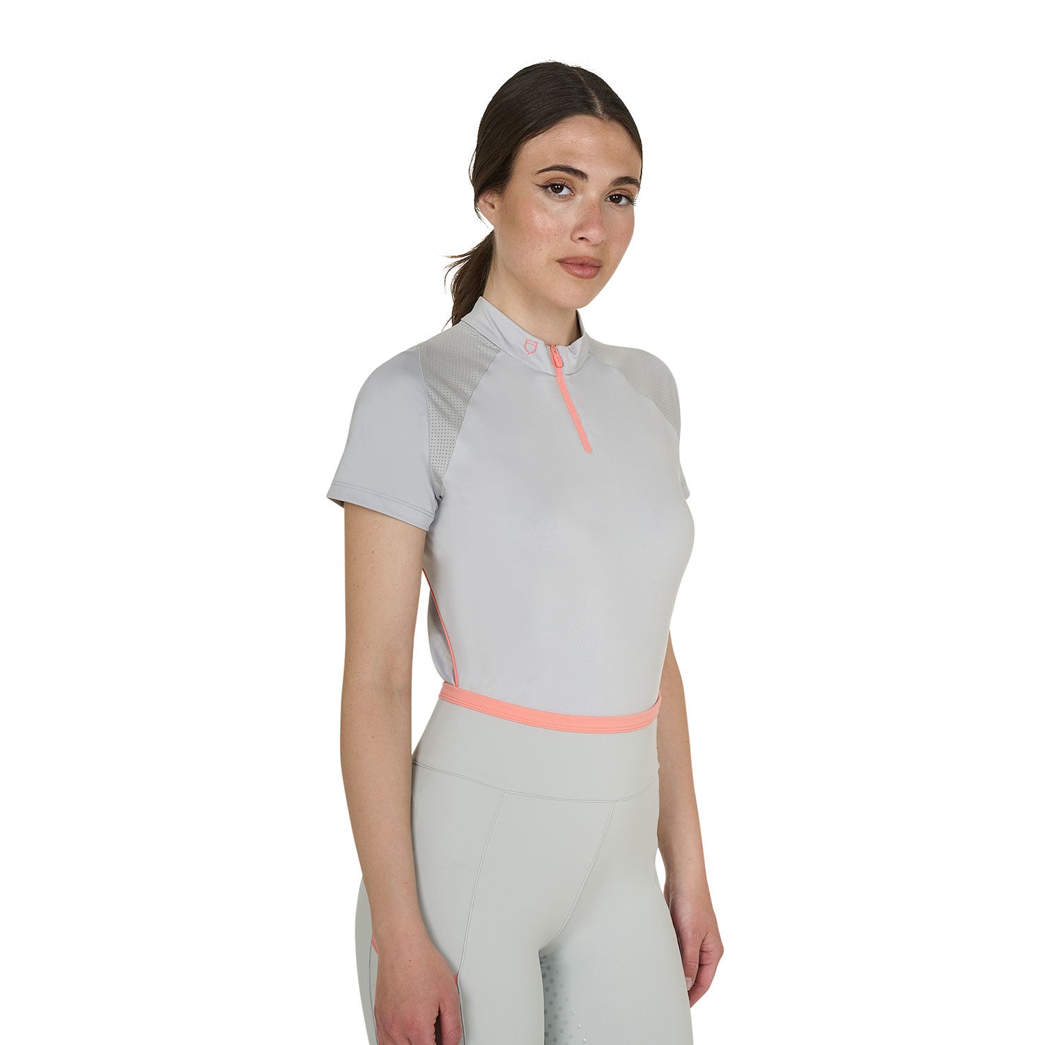 Equestro Women's slim fit technical training polo shirt