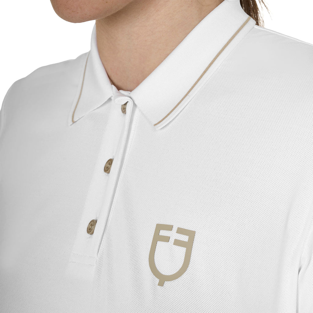 Women's slim fit polo shirt in breathable fabric