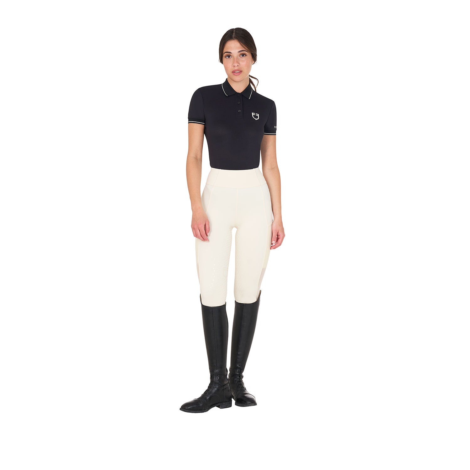 Women's slim fit polo shirt in breathable fabric