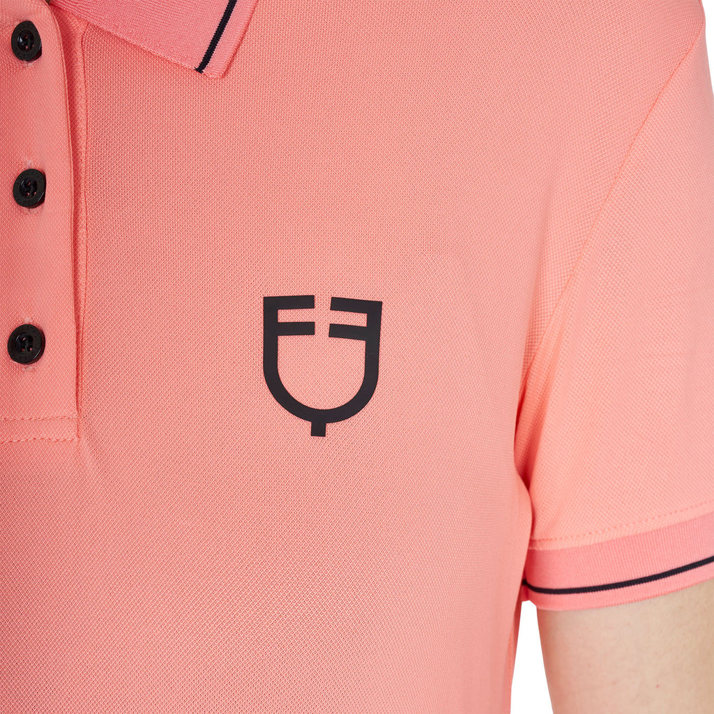 Women's slim fit polo shirt in breathable fabric