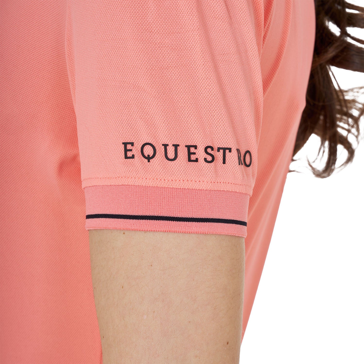 Women's slim fit polo shirt in breathable fabric