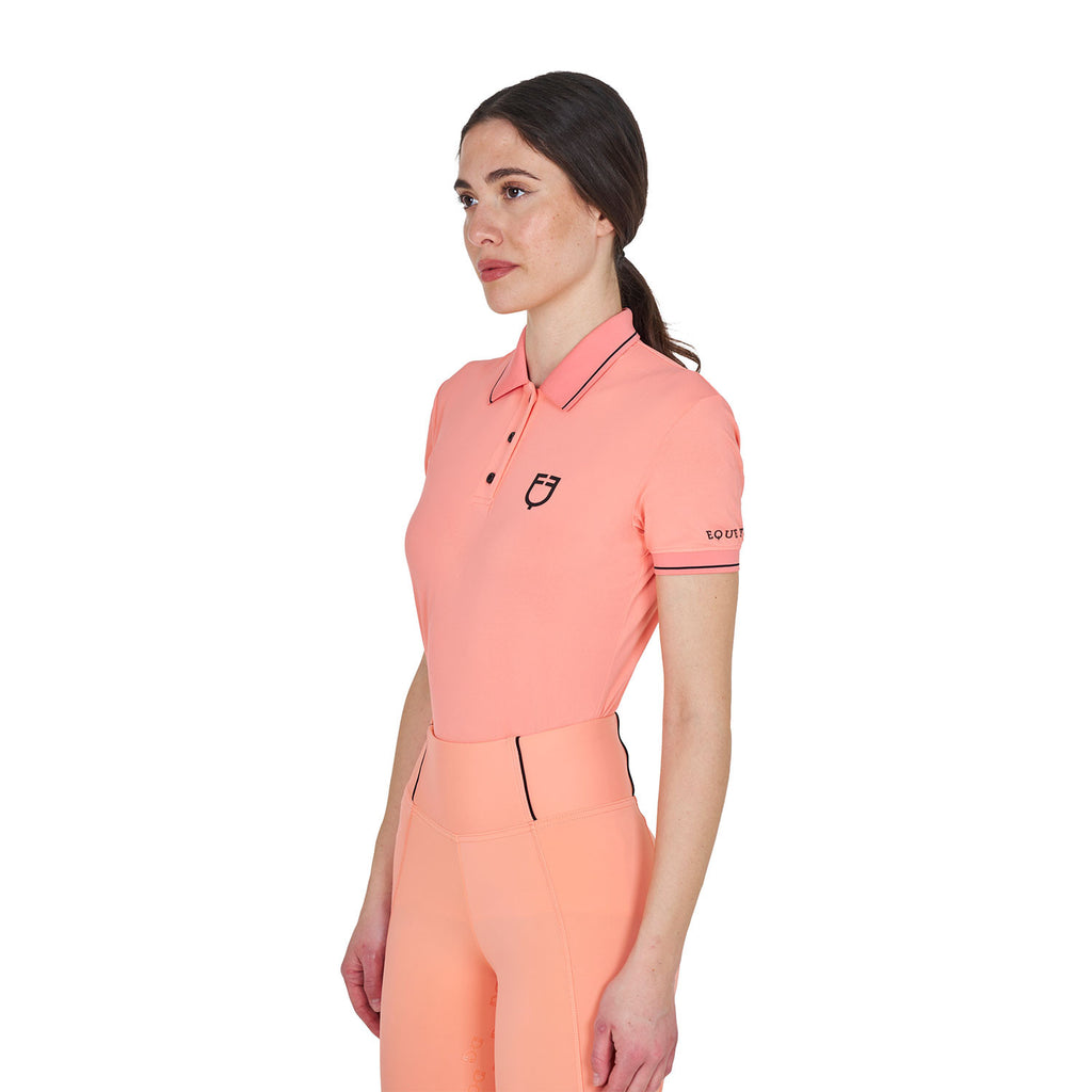 Women's slim fit polo shirt in breathable fabric