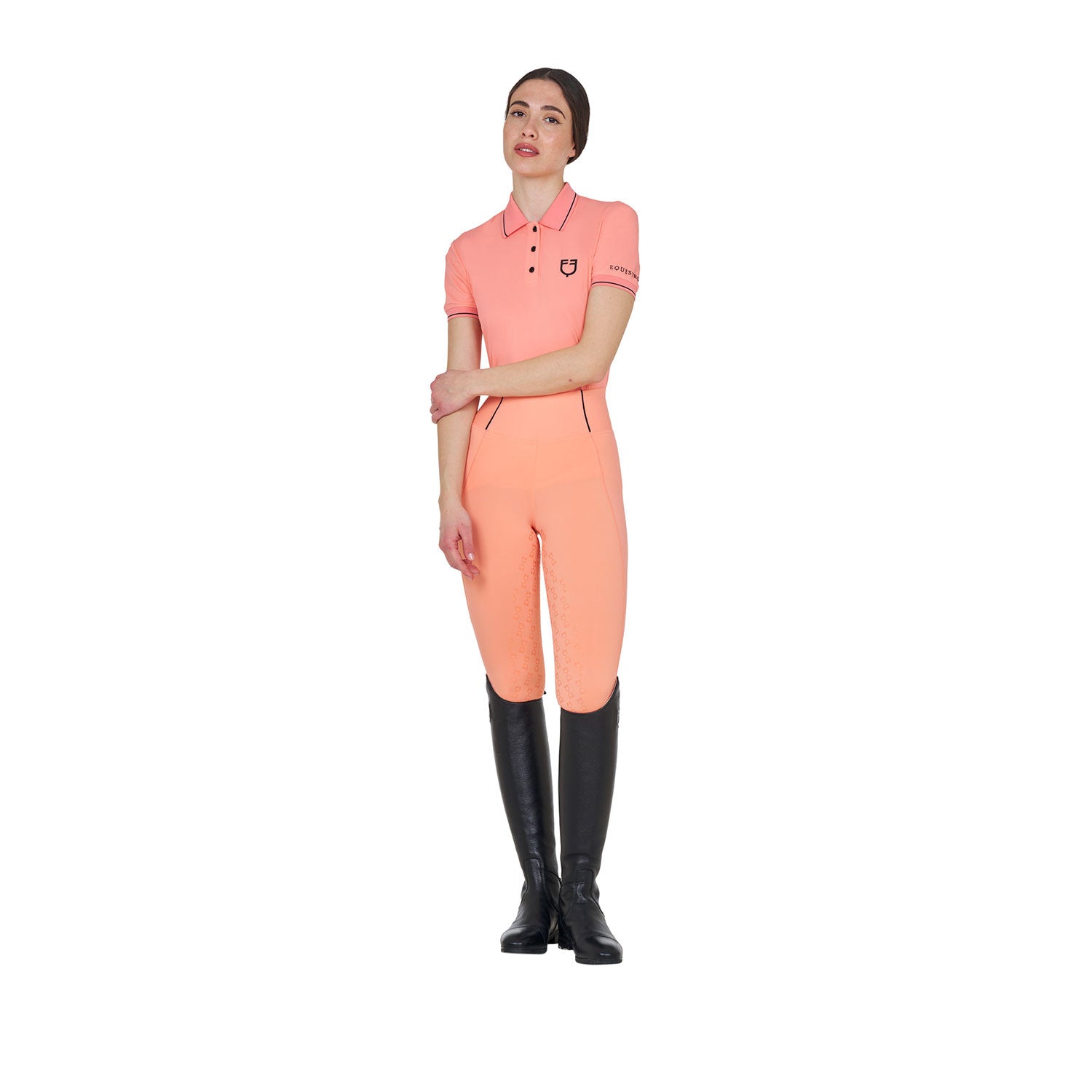 Women's slim fit polo shirt in breathable fabric