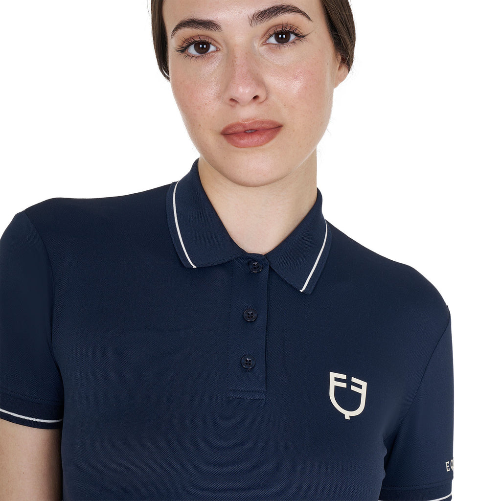 Women's slim fit polo shirt in breathable fabric