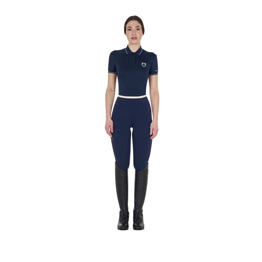 Women's slim fit polo shirt in breathable fabric