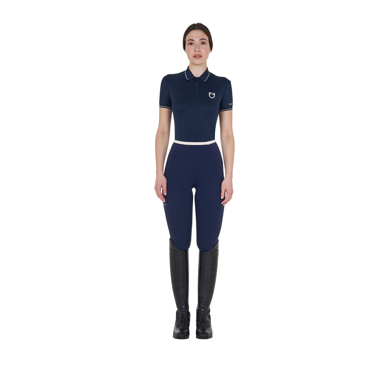 Women's slim fit polo shirt in breathable fabric