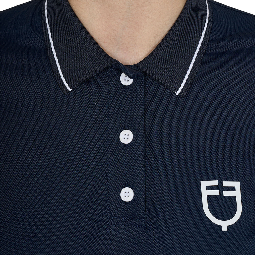 Women's slim fit polo shirt in breathable fabric