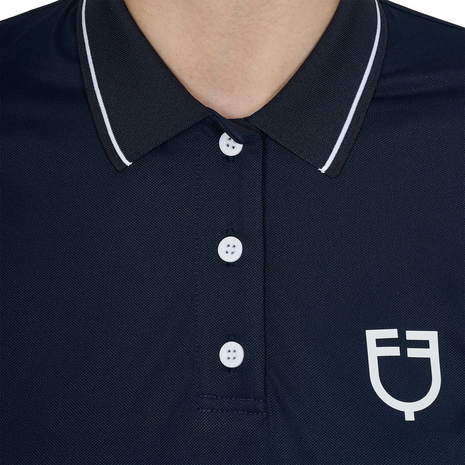 Women's slim fit polo shirt in breathable fabric