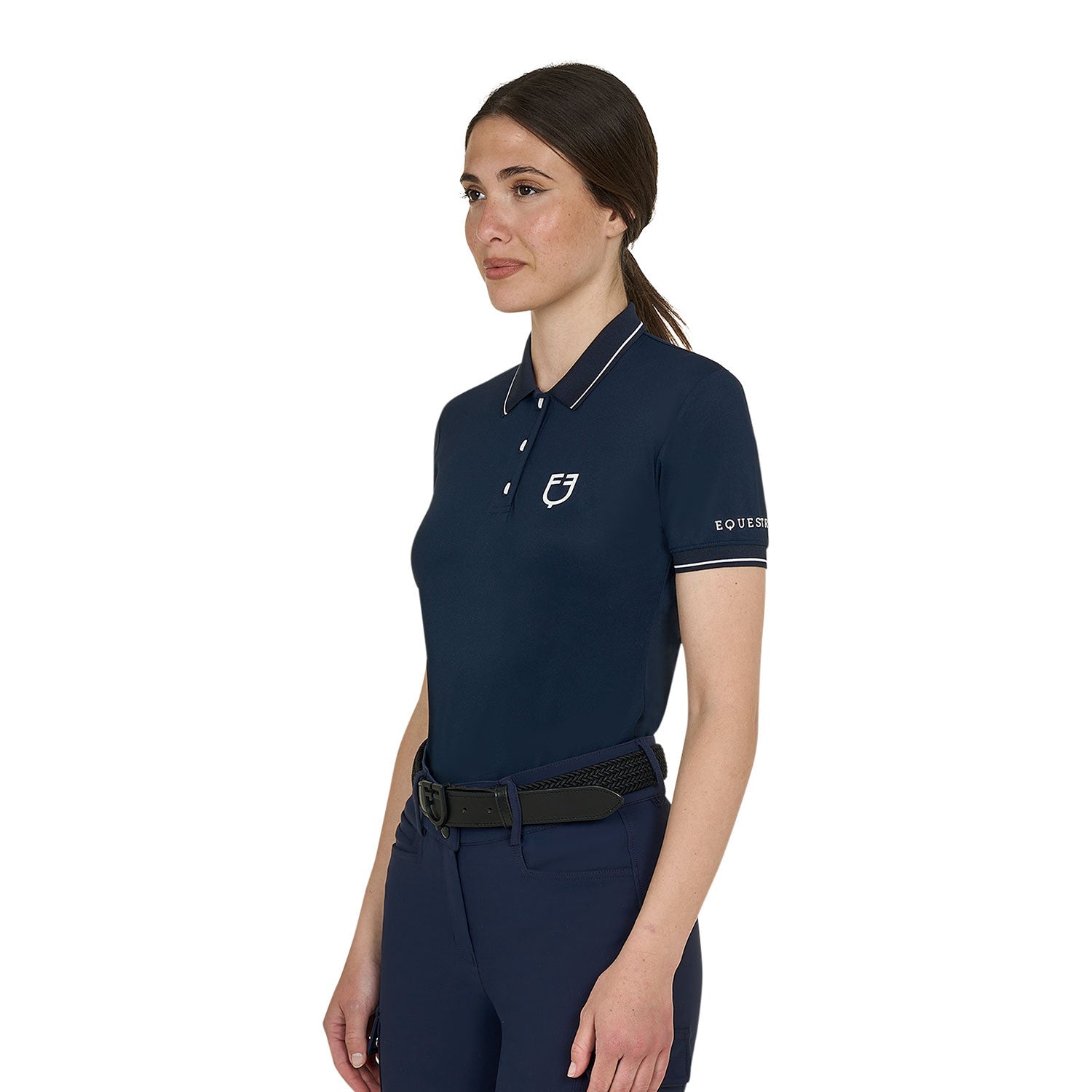 Women's slim fit polo shirt in breathable fabric