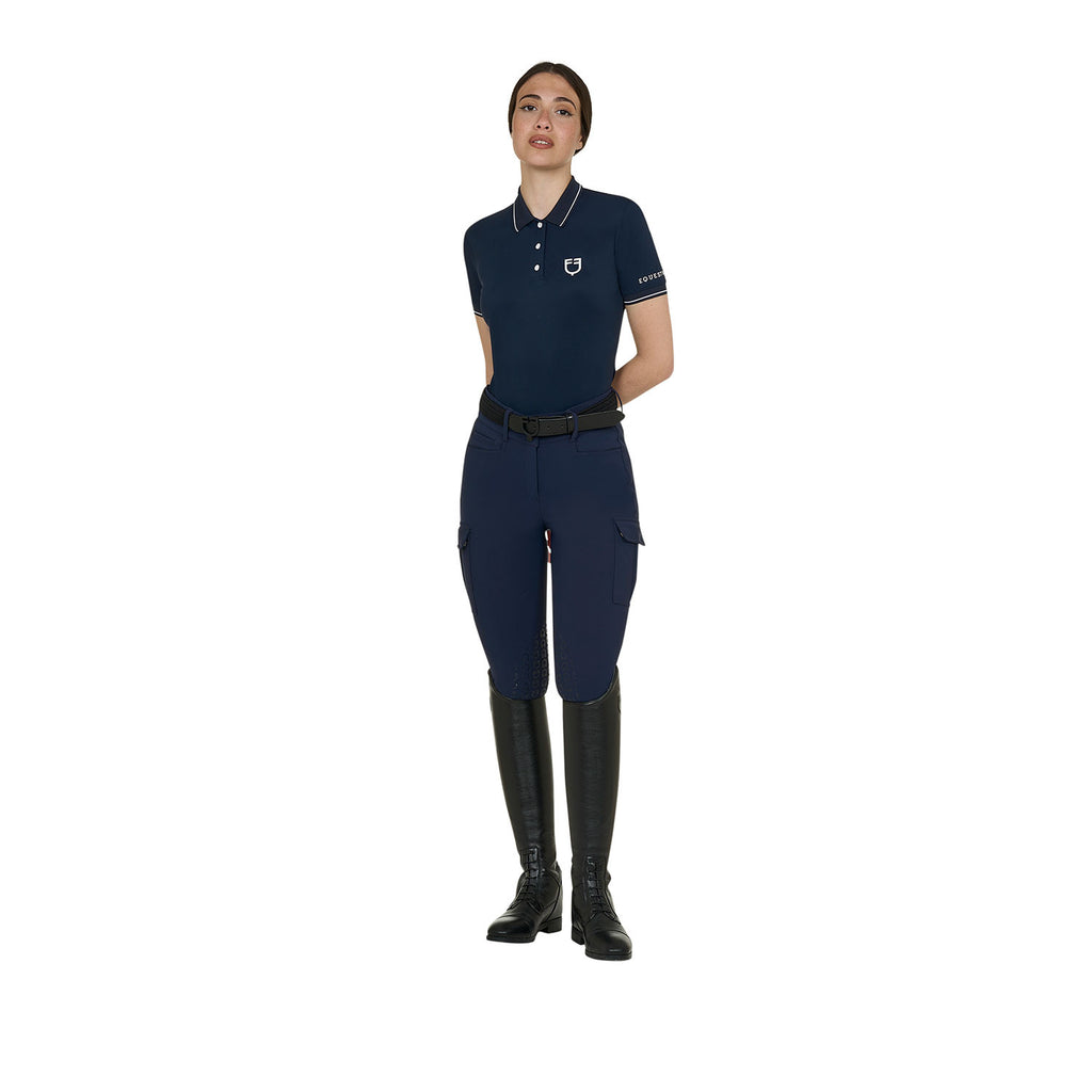 Women's slim fit polo shirt in breathable fabric