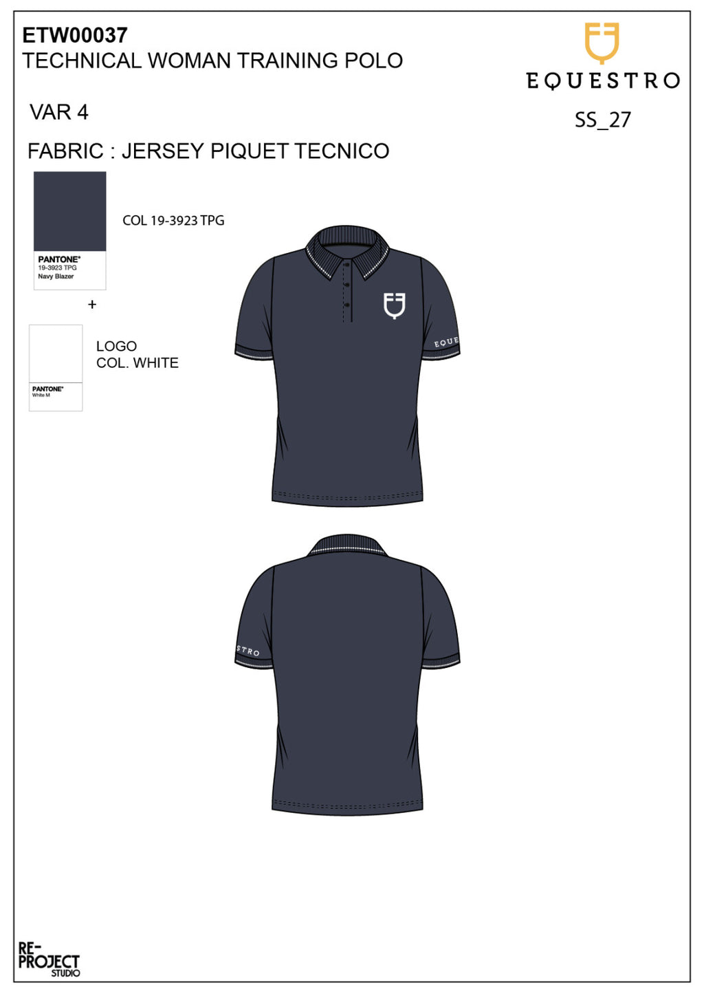Women's slim fit polo shirt in breathable fabric
