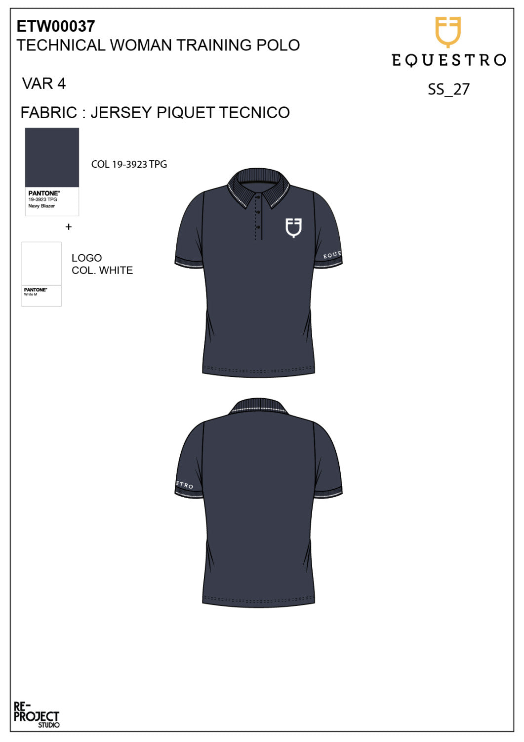 Women's slim fit polo shirt in breathable fabric