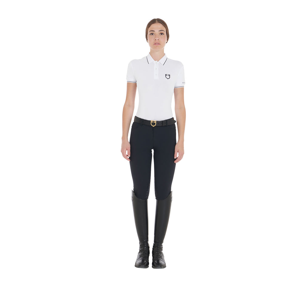 Women's slim fit polo shirt in breathable fabric