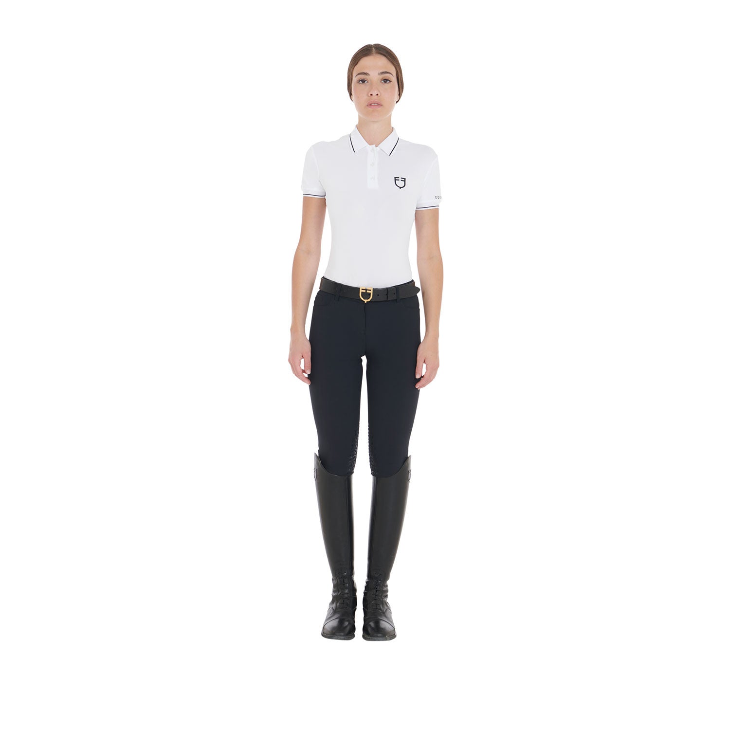 Women's slim fit polo shirt in breathable fabric