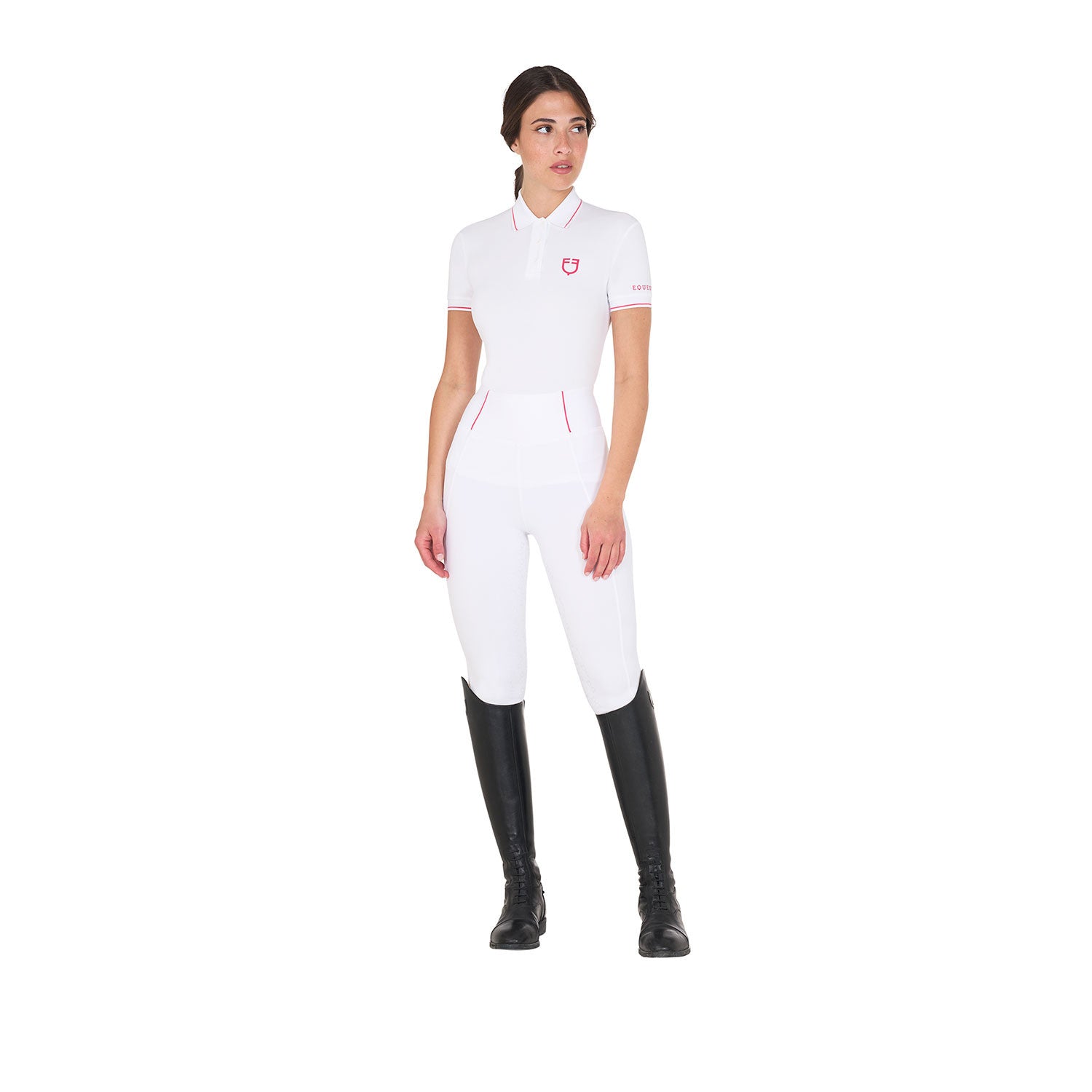 Women's slim fit polo shirt in breathable fabric