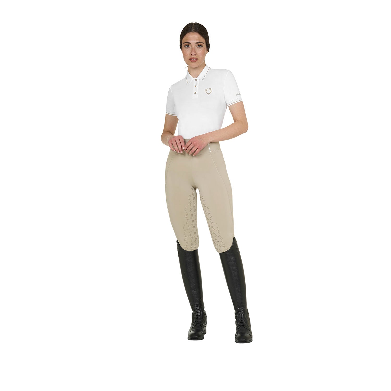 Women's slim fit polo shirt in breathable fabric