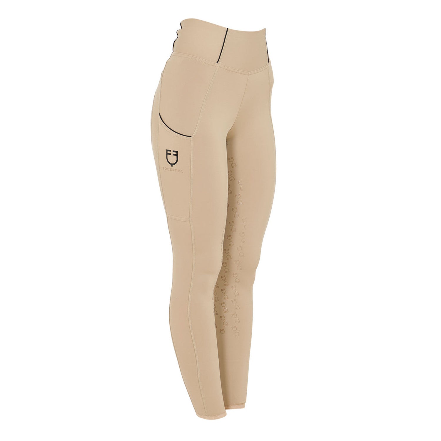 Equestro Women's slim fit full grip leggings