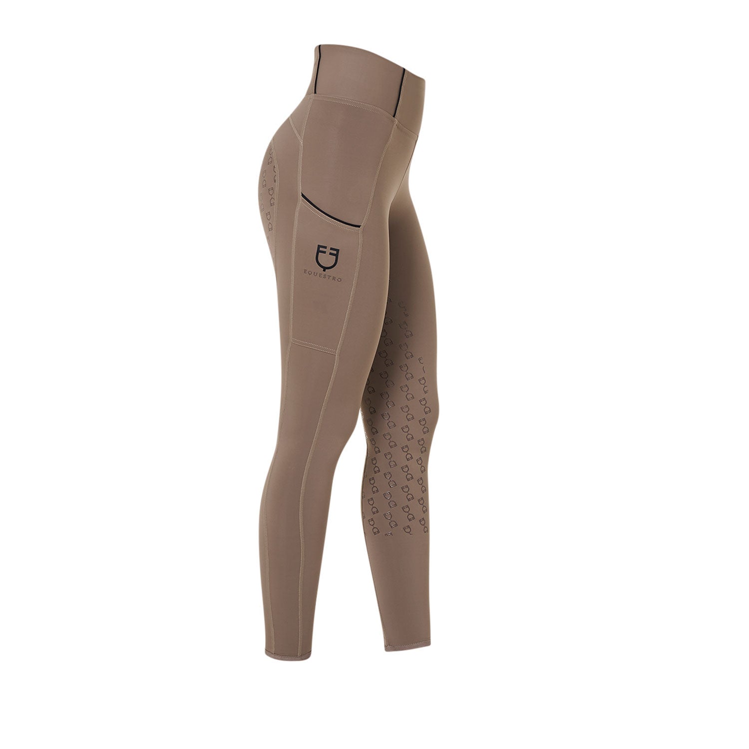 Equestro Women's slim fit full grip leggings