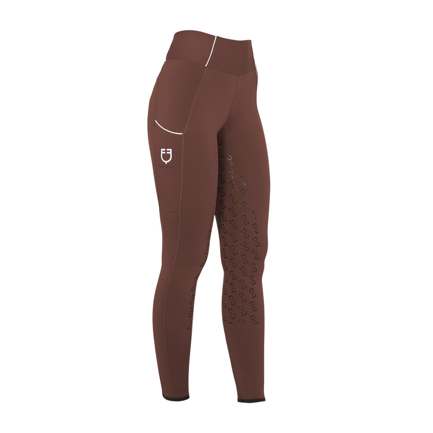 Equestro Women's slim fit full grip leggings