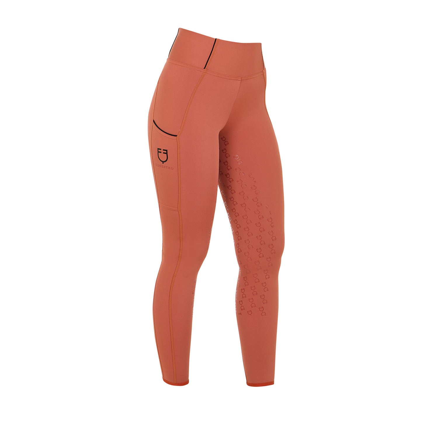 Equestro Women's slim fit full grip leggings