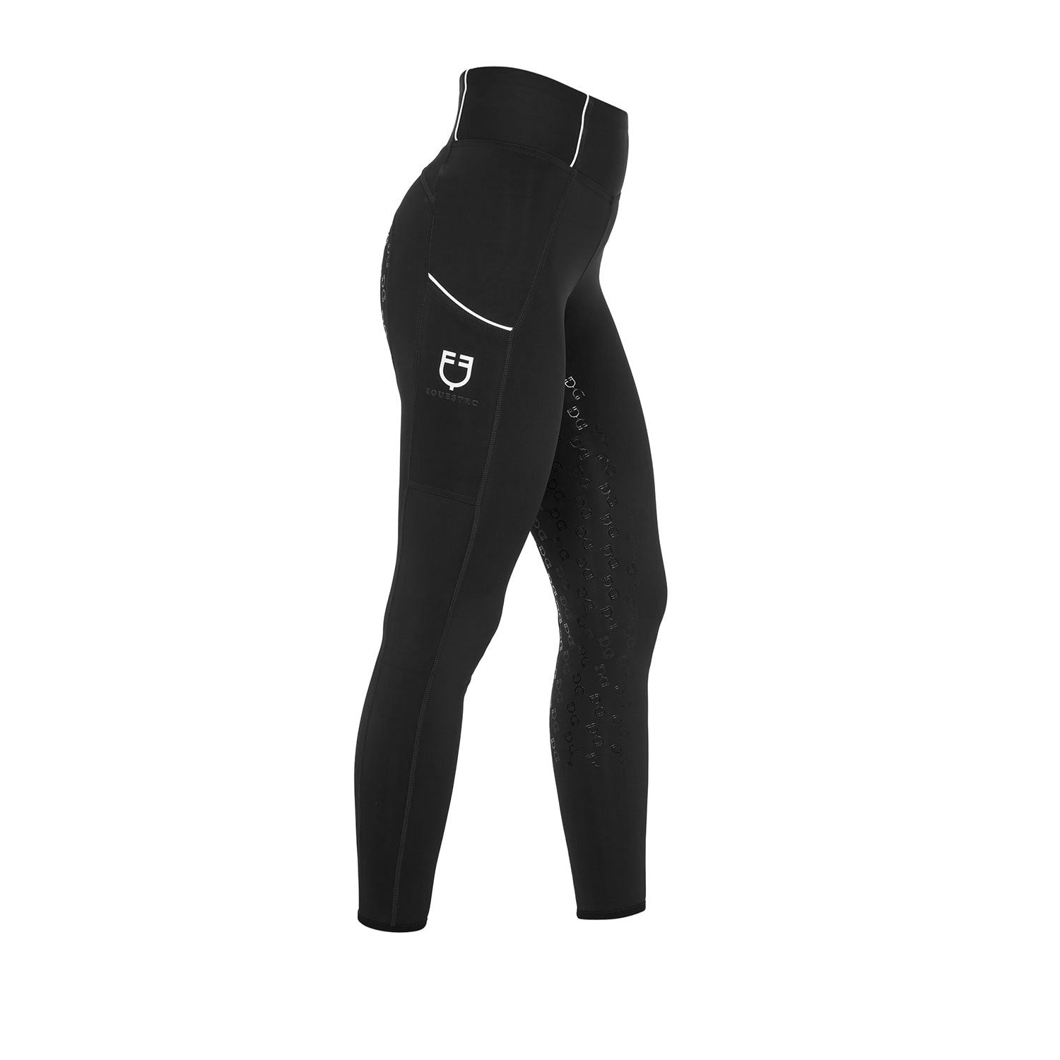 Equestro Women's slim fit full grip leggings