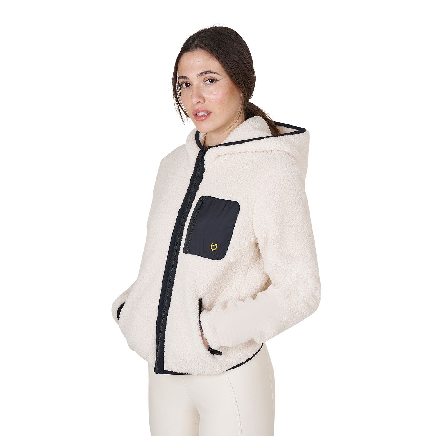 Women's sweatshirt in fleece with front pocket