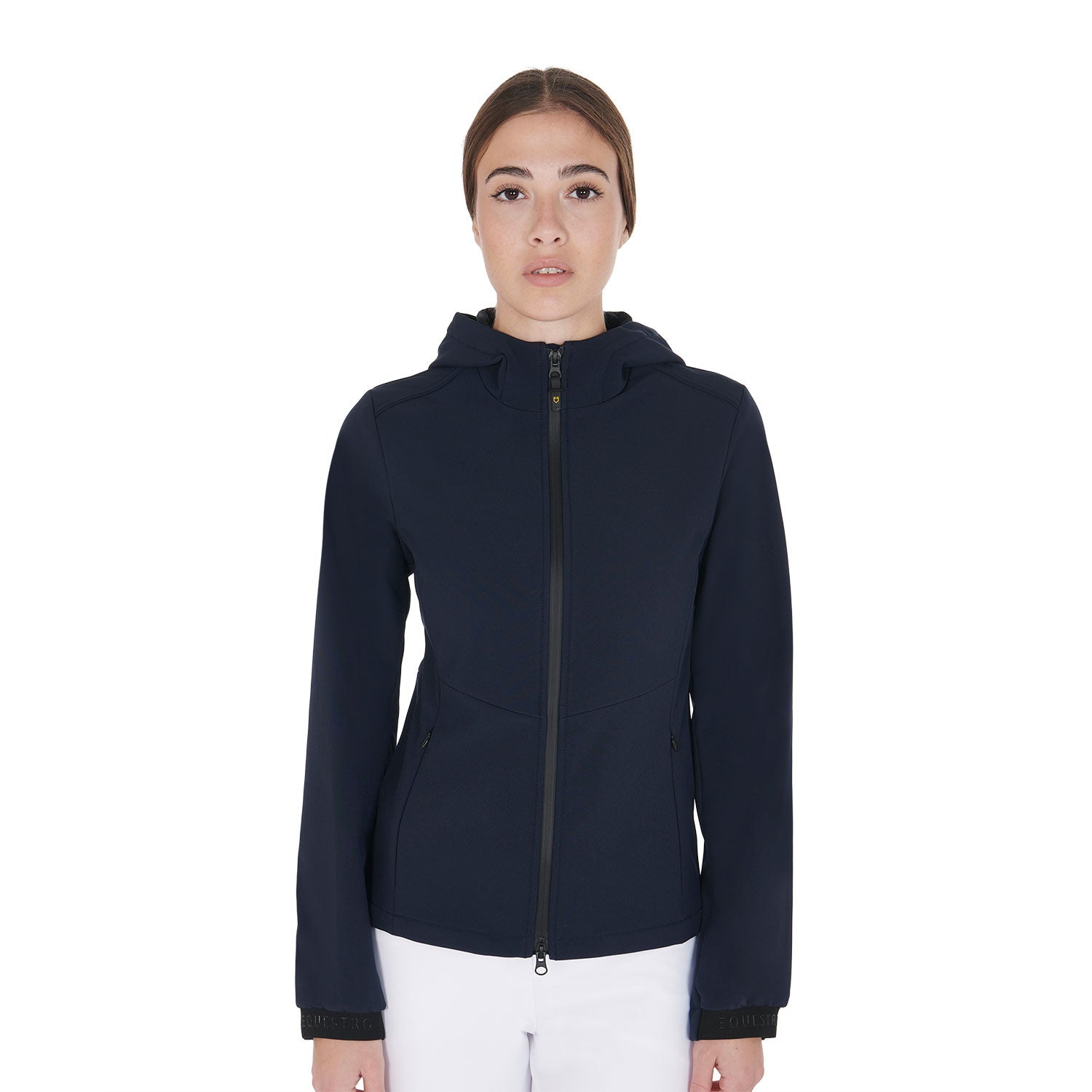 Equestro Women's slim fit softshell jacket with concealed pockets