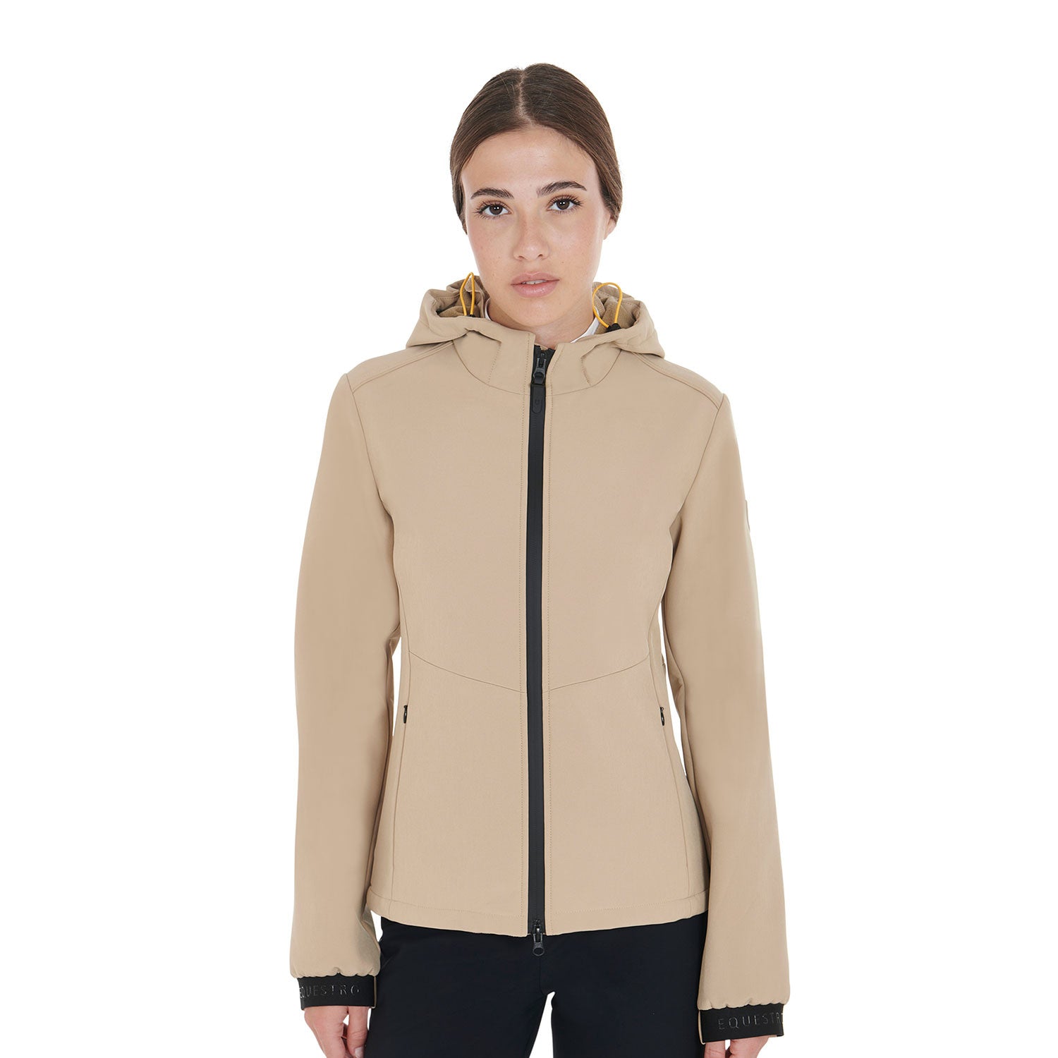 Equestro Women's slim fit softshell jacket with concealed pockets
