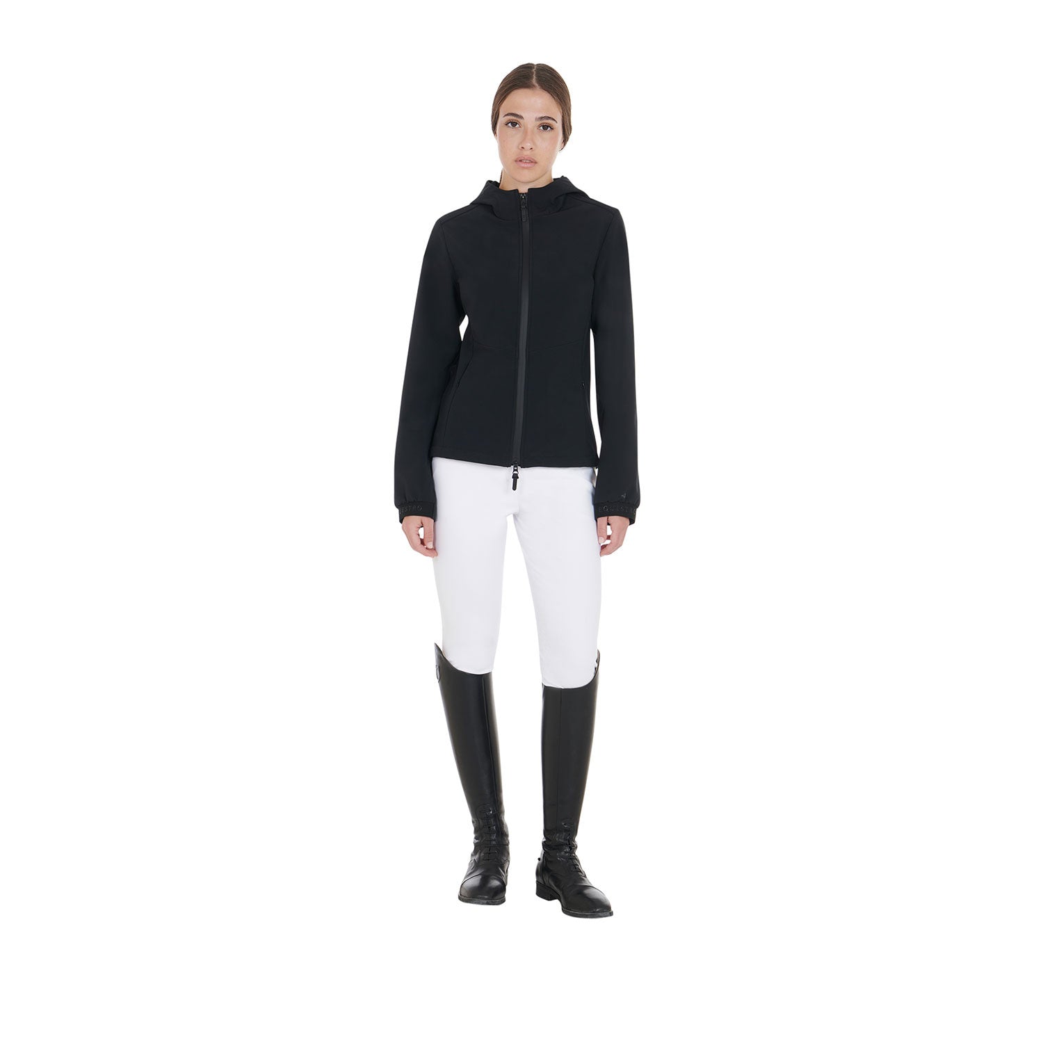 Women's slim fit softshell jacket with concealed pockets