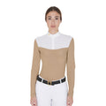 Women's competition polo shirt in technical and mesh fabric