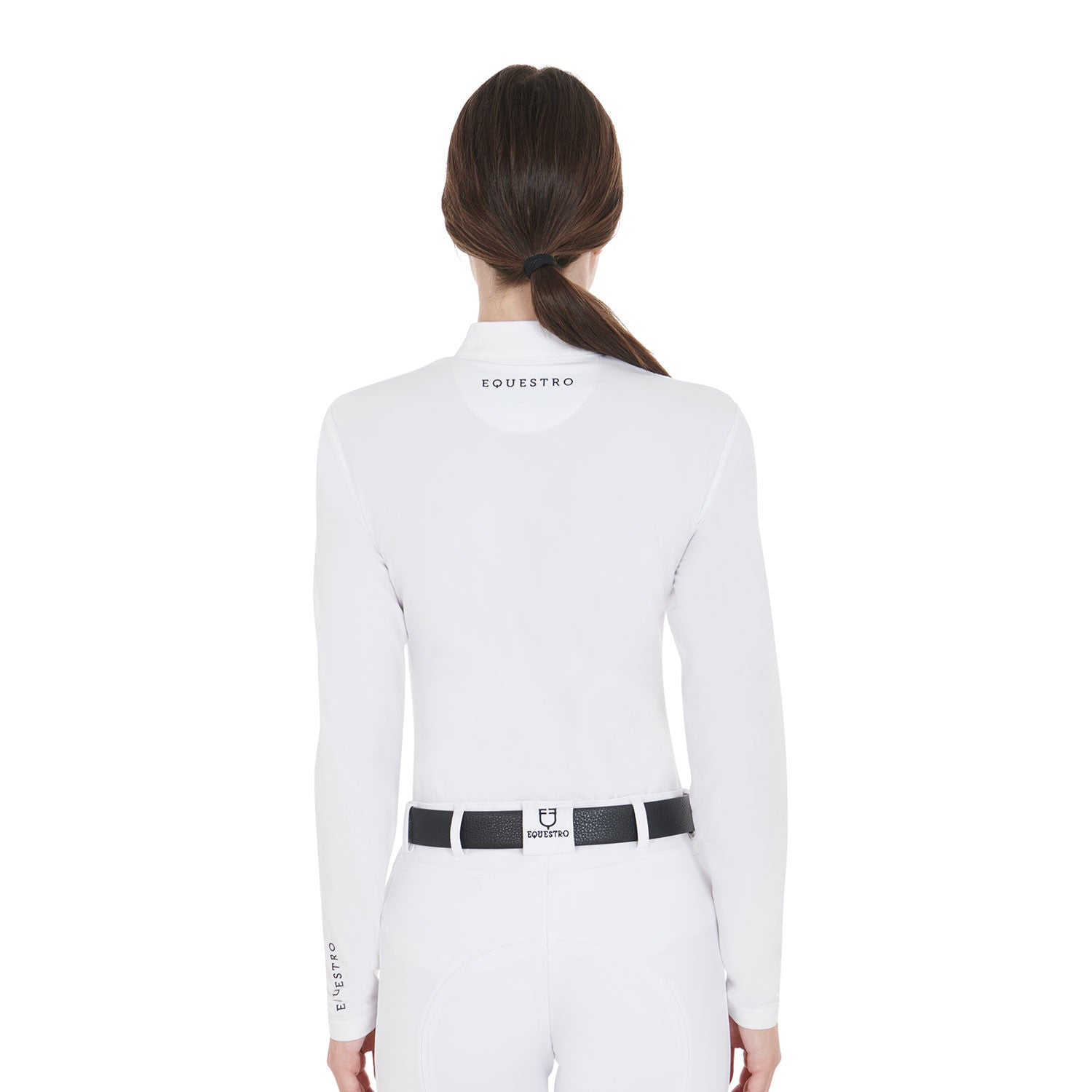 Women's competition polo shirt in technical and mesh fabric