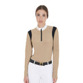 Women's slim fit polo shirt in technical fabric