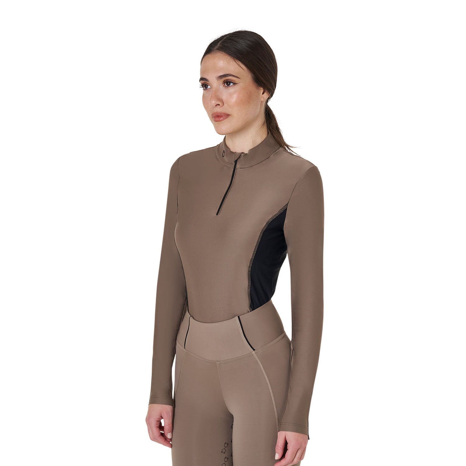 Women's long-sleeved training technical polo shirt