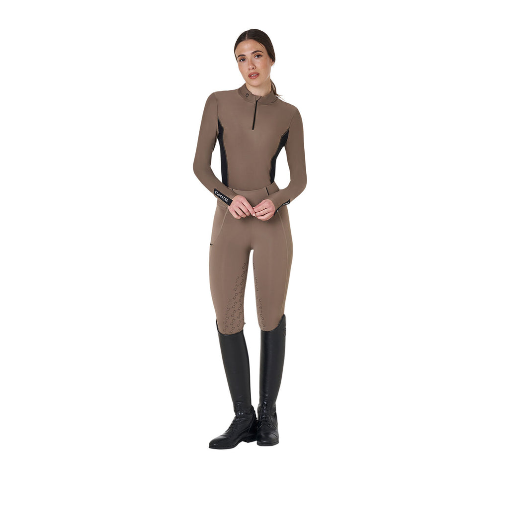 Women's long-sleeved training technical polo shirt