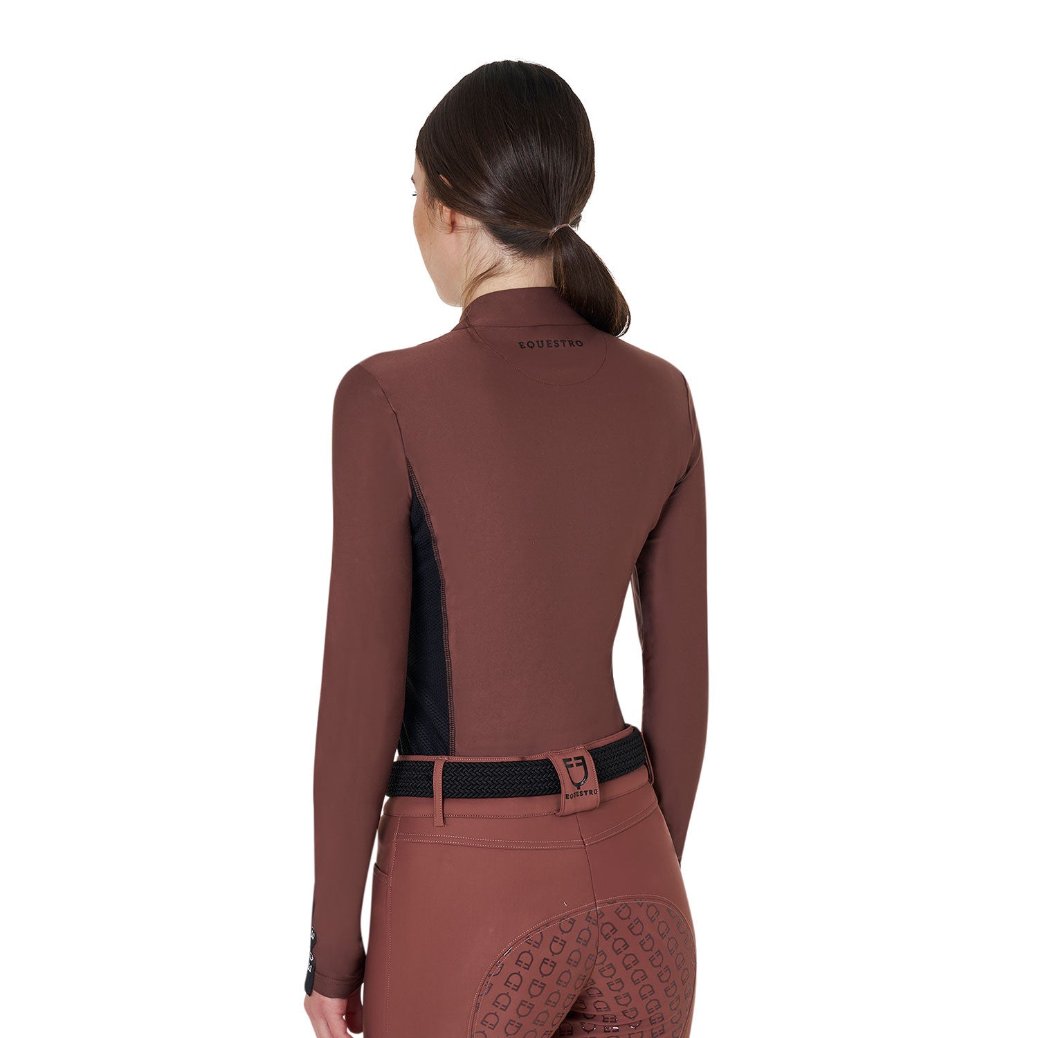Women's long-sleeved training technical polo shirt