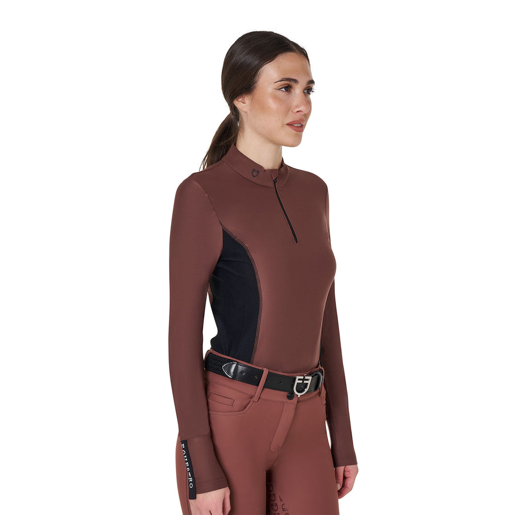 Women's long-sleeved training technical polo shirt