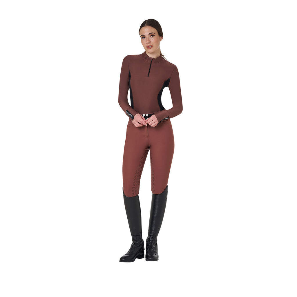 Women's long-sleeved training technical polo shirt